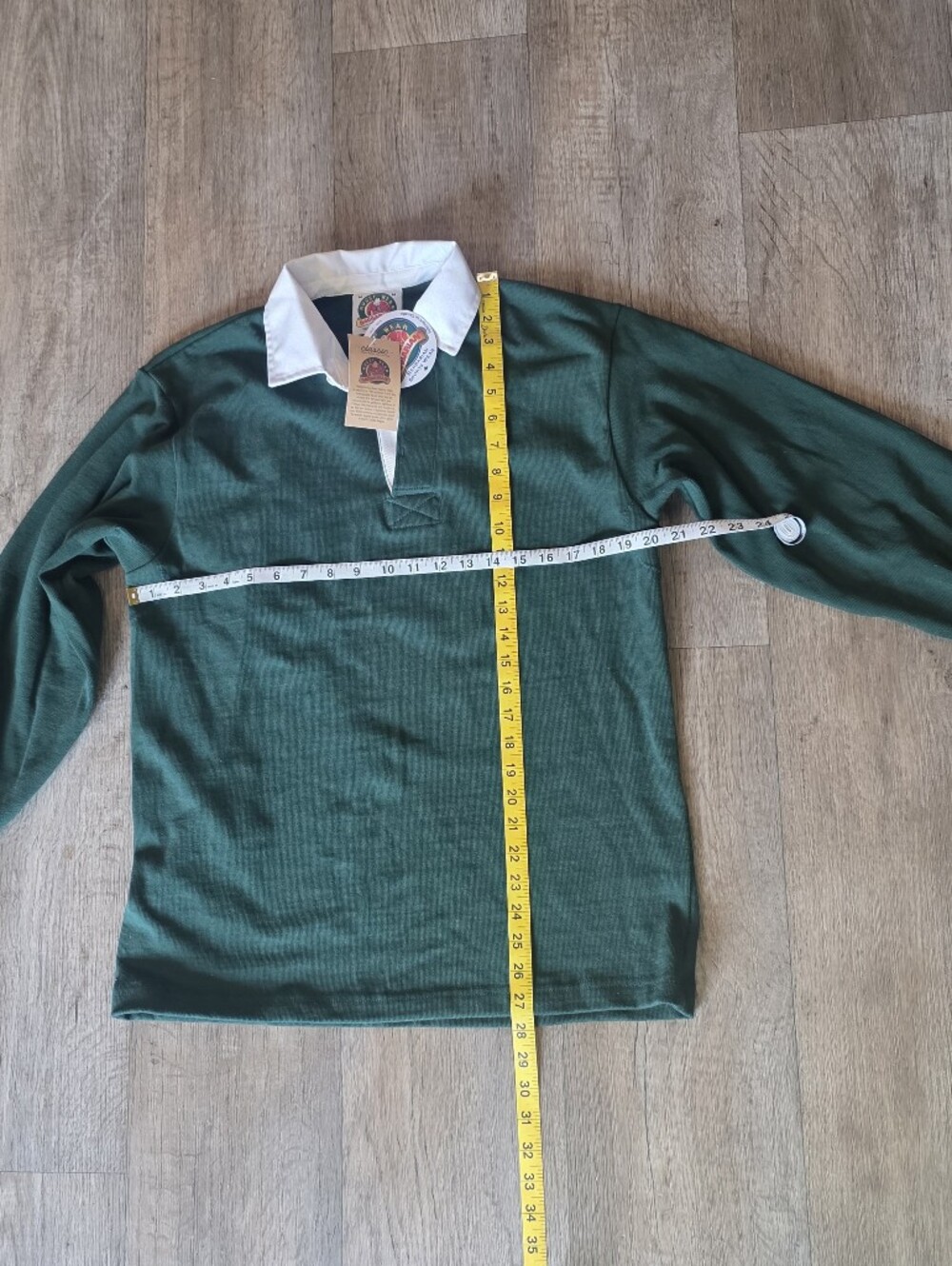 NWT Barbarian Rugby Wear Shirt Mens Medium Heavyweight 12oz Green Long Sleeve​